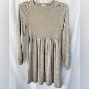 Altar’d State Beige Lace Shoulder Dress Size S